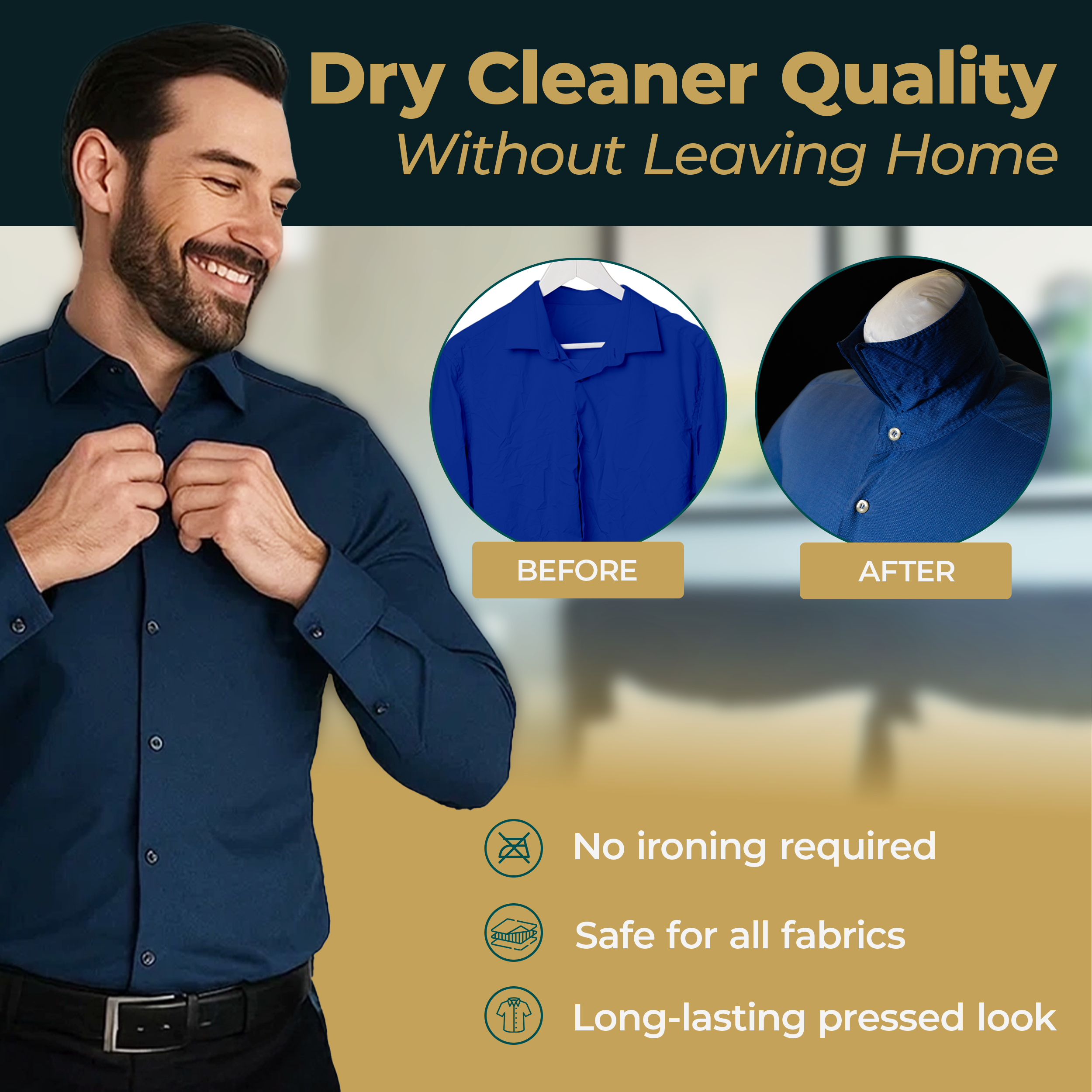 Bellairon Black Version – Automatic Hot Air Dryer & Iron for Shirts & Pants