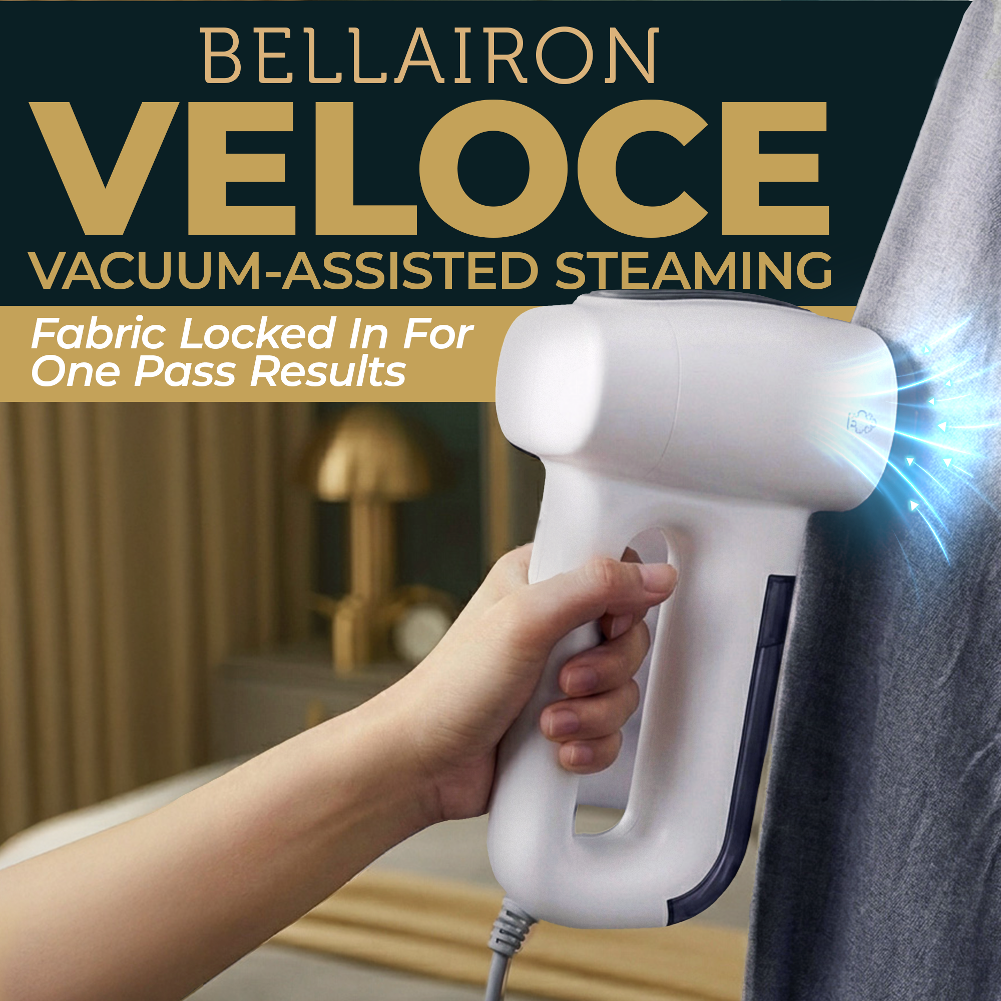 Bellairon Veloce™ Vacuum Garment Steamer – Steam Smarter, Wrinkle Less
