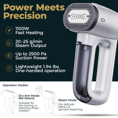 Bellairon Veloce™ Vacuum Garment Steamer – Steam Smarter, Wrinkle Less