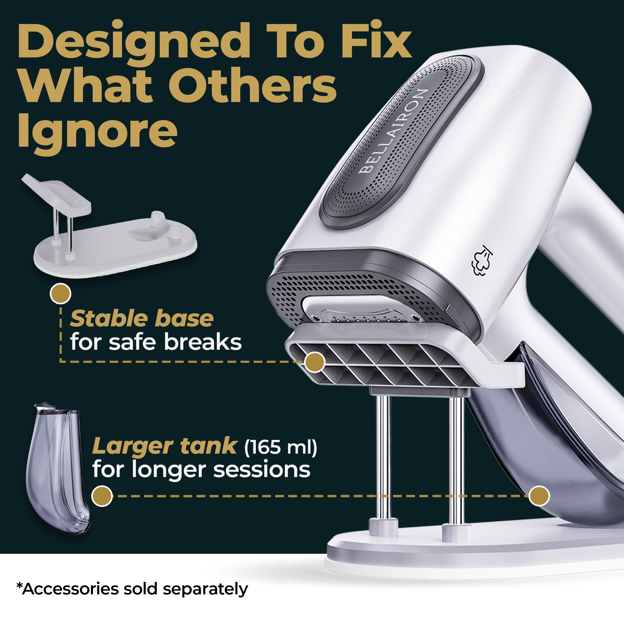 Bellairon Veloce™ Vacuum Garment Steamer – Steam Smarter, Wrinkle Less
