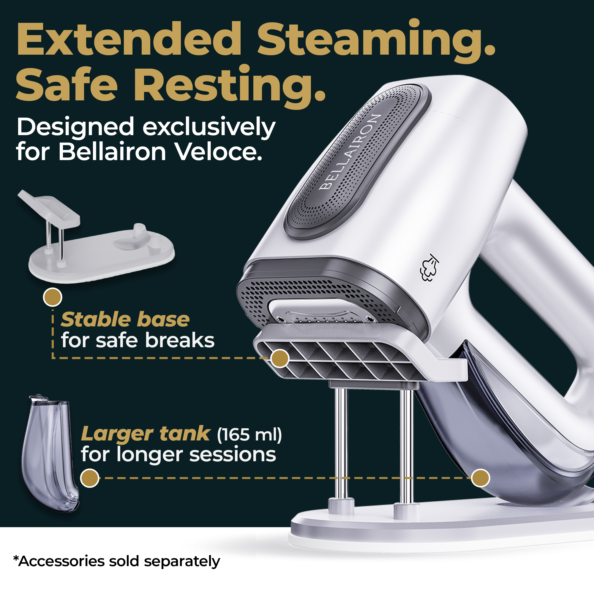 Bellairon Veloce™ Vacuum Garment Steamer – Steam Smarter, Wrinkle Less