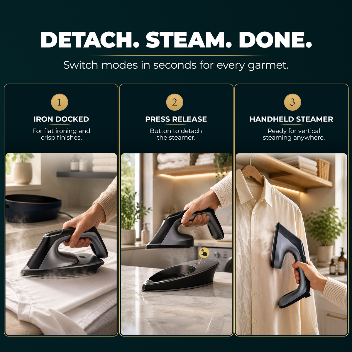 Bellairon Duetto™ 2-in-1 Steam Iron & Garment Steamer