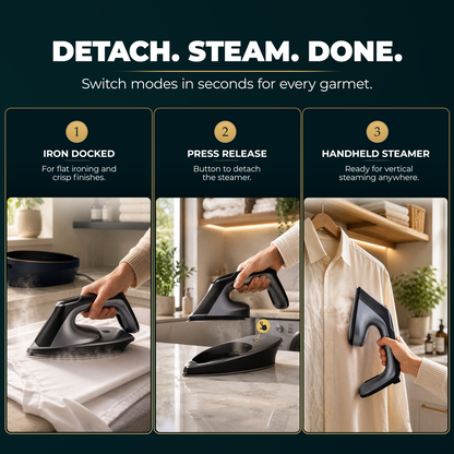 Bellairon Duetto™ 2-in-1 Steam Iron & Garment Steamer