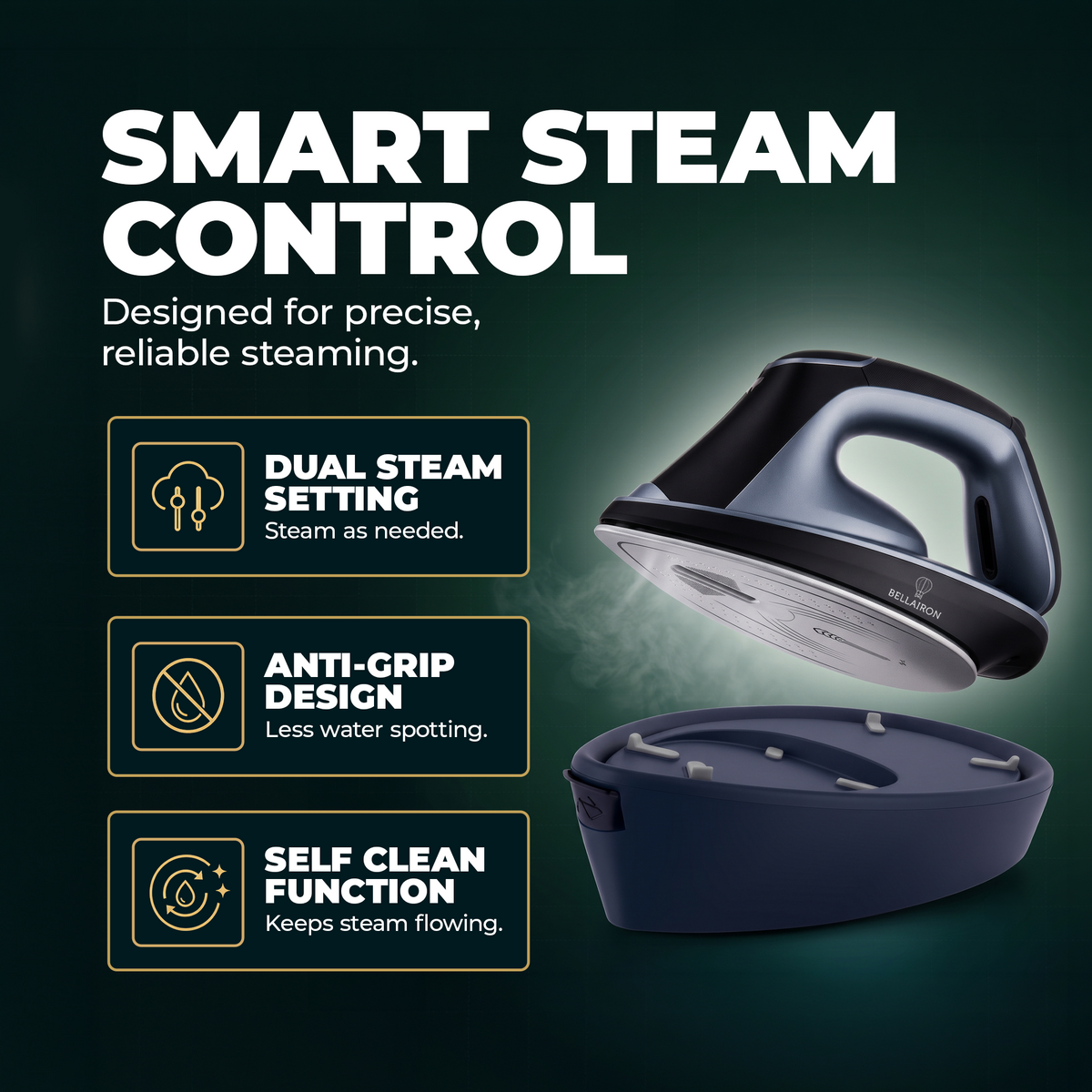 Bellairon Duetto™ 2-in-1 Steam Iron & Garment Steamer