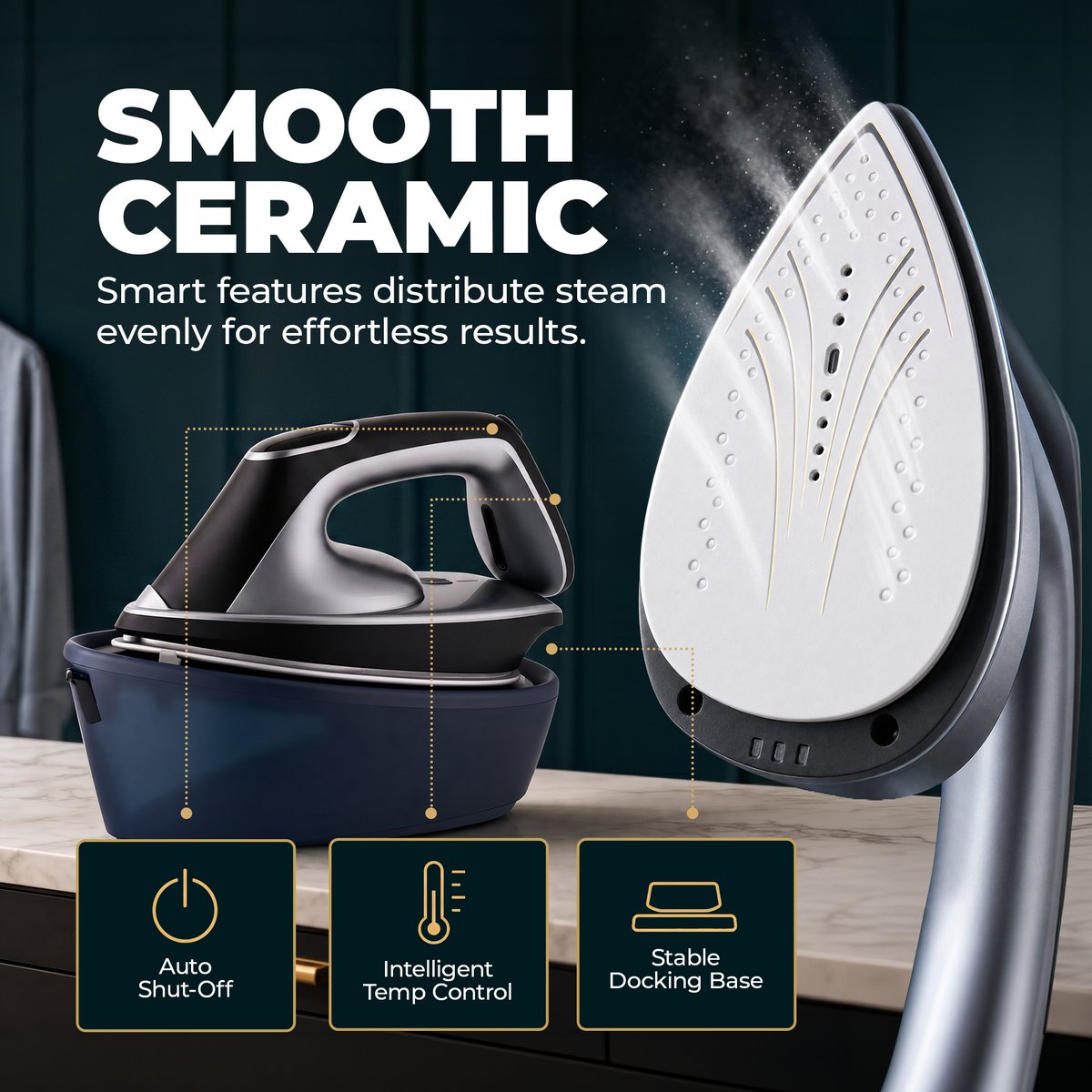 Bellairon Duetto™ 2-in-1 Steam Iron & Garment Steamer