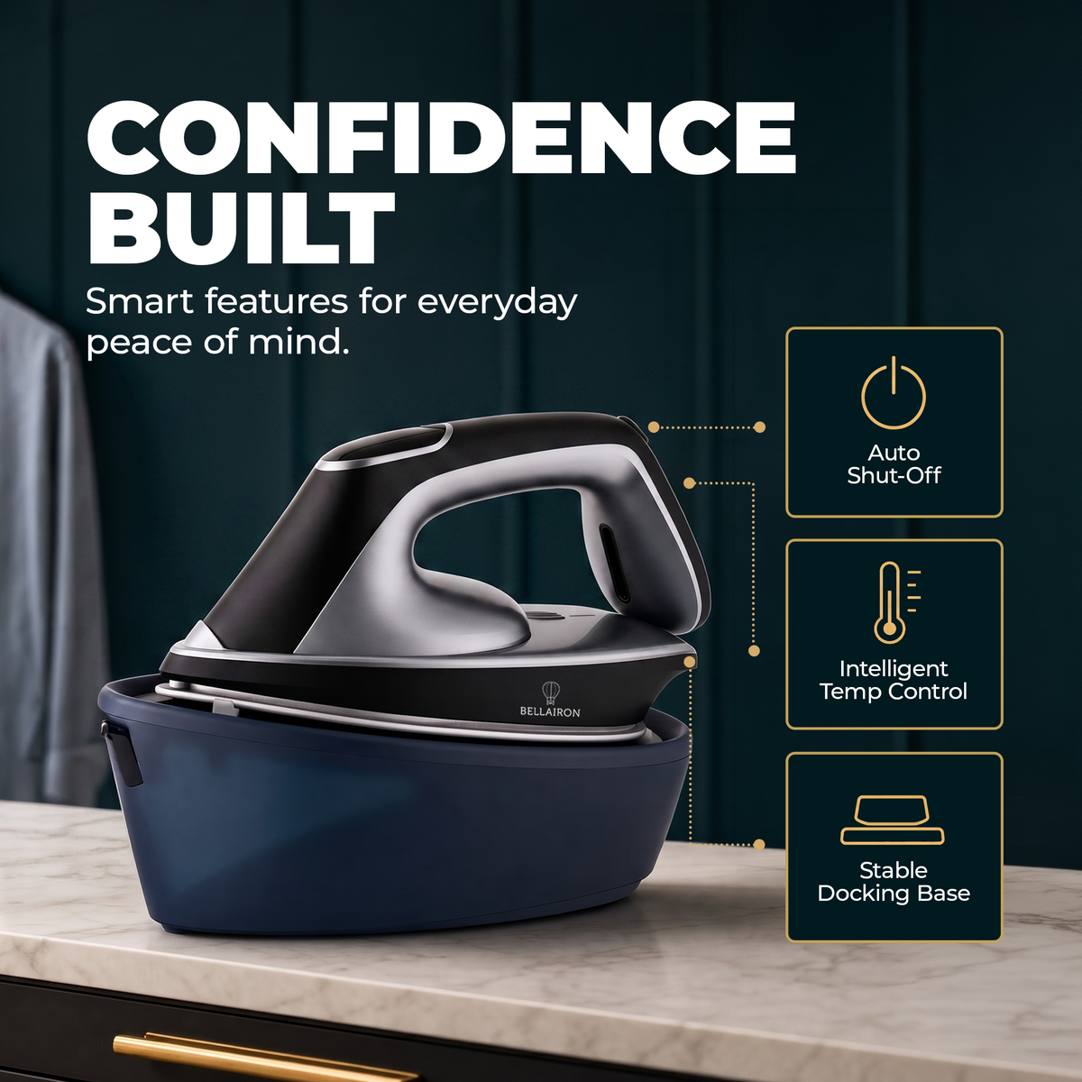 Bellairon Duetto™ 2-in-1 Steam Iron & Garment Steamer